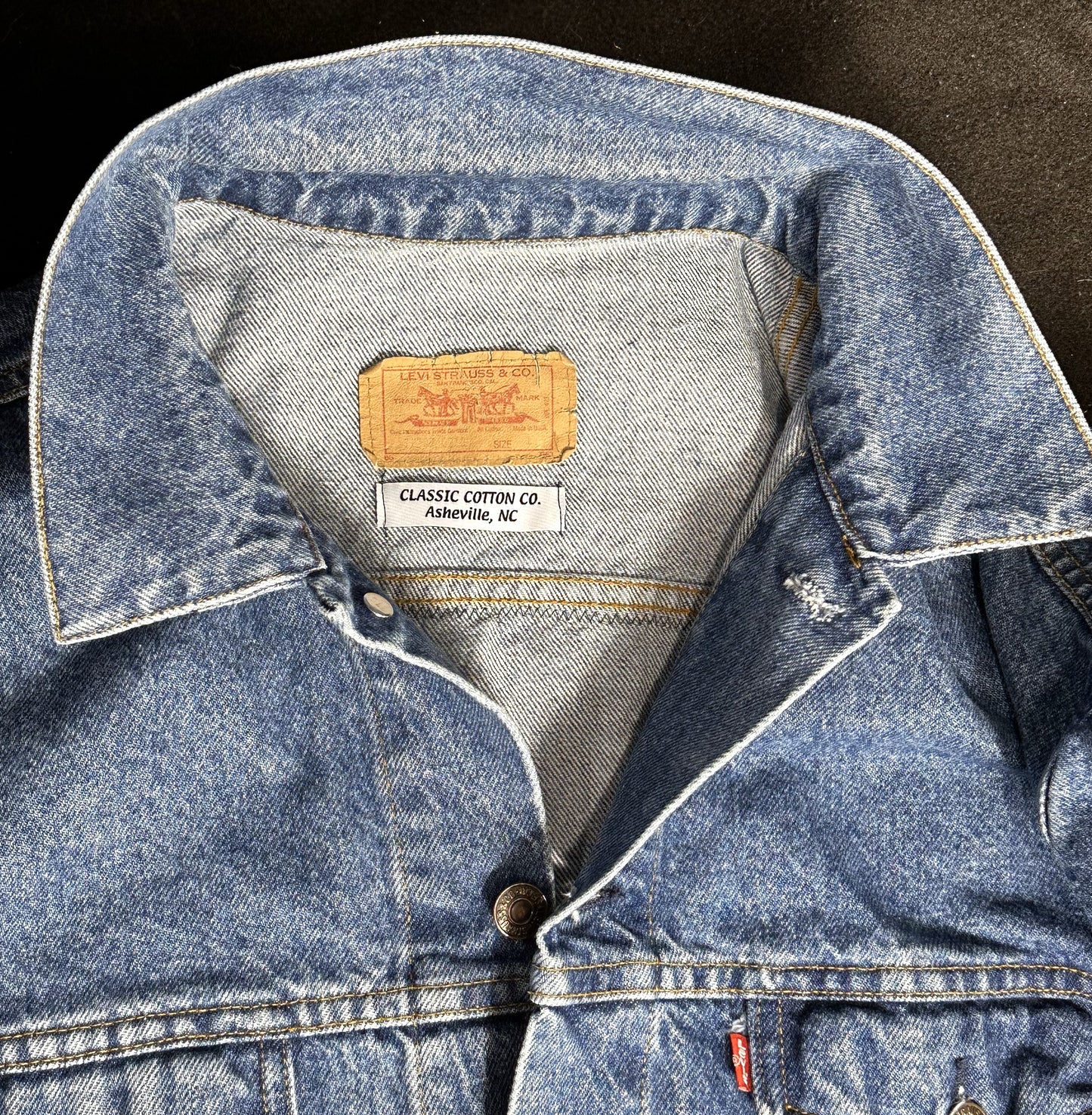 Upcycle Black Sabbath Levi's Denim Jacket Vintage USA Men's Large Women's XLarge
