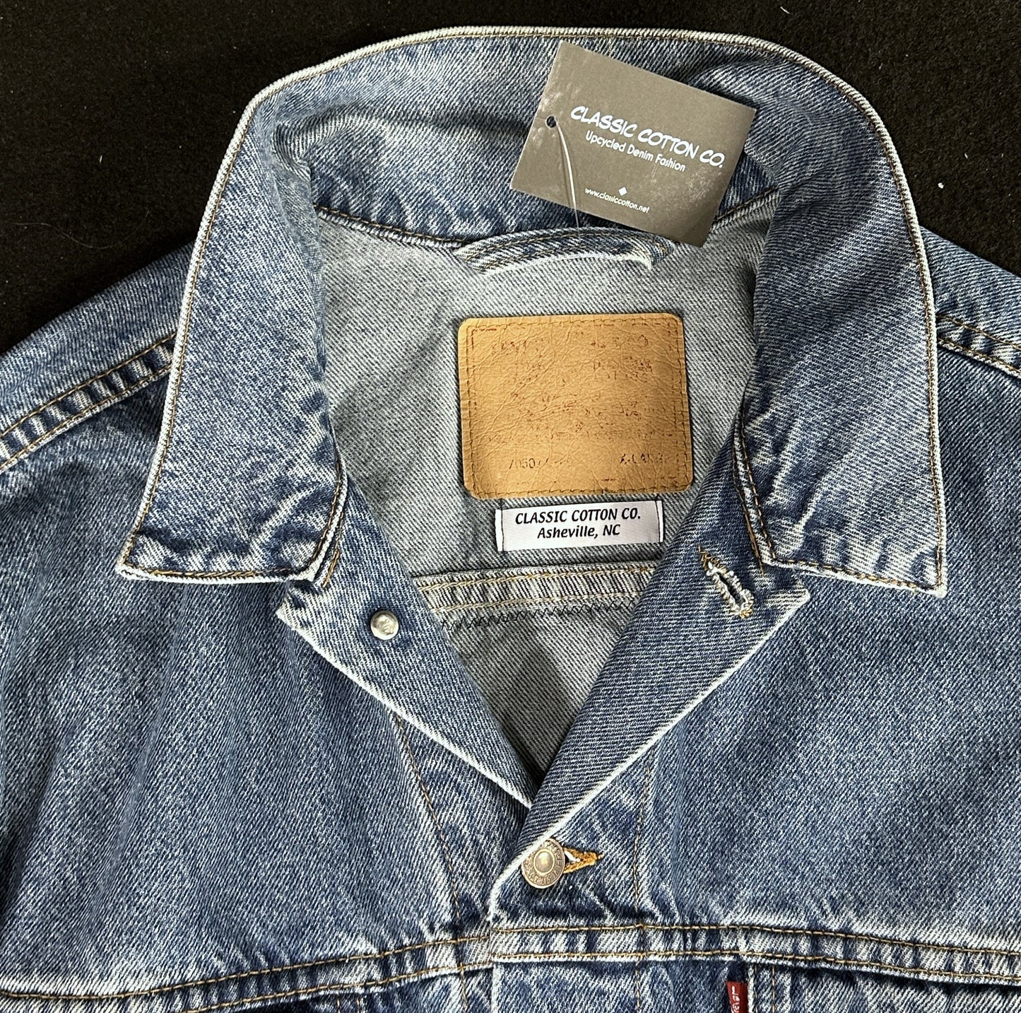 Upcycle Grateful Dead Levi's Denim Jacket Halloween Men's XLarge
