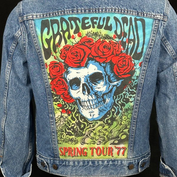 Upcycle Grateful Dead Levi s Denim Jacket USA 40R Spring Tour