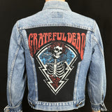Upcycle Grateful Dead Levi's Denim Jacket Vintage USA 40 Men's Small Women's Medium