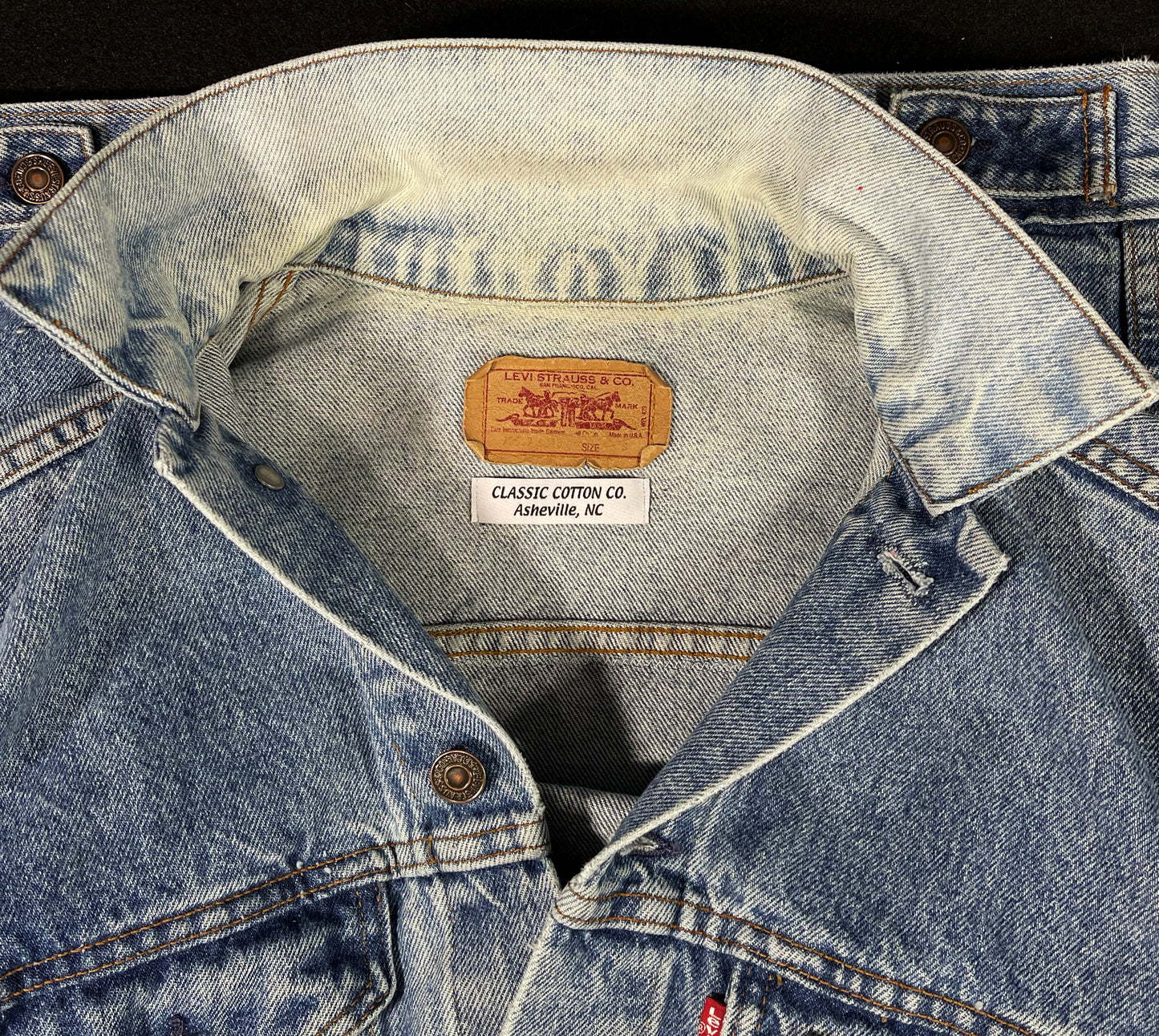 Upcycle Grateful Dead & Company Levis Denim Jacket Bertha Vintage USA Mens Small Womens Medium