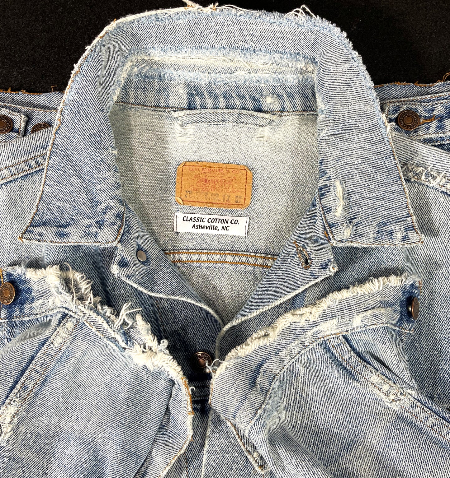 Upcycle Ozzy Osbourne Levis Denim Jacket Men's Medium Womens Large