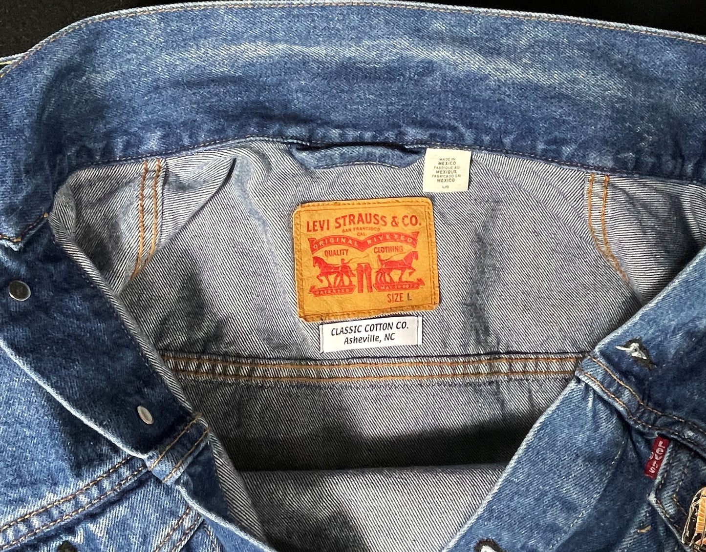 Upcycle Grateful Dead Levis Denim Jacket Mens Large Womens XLarge