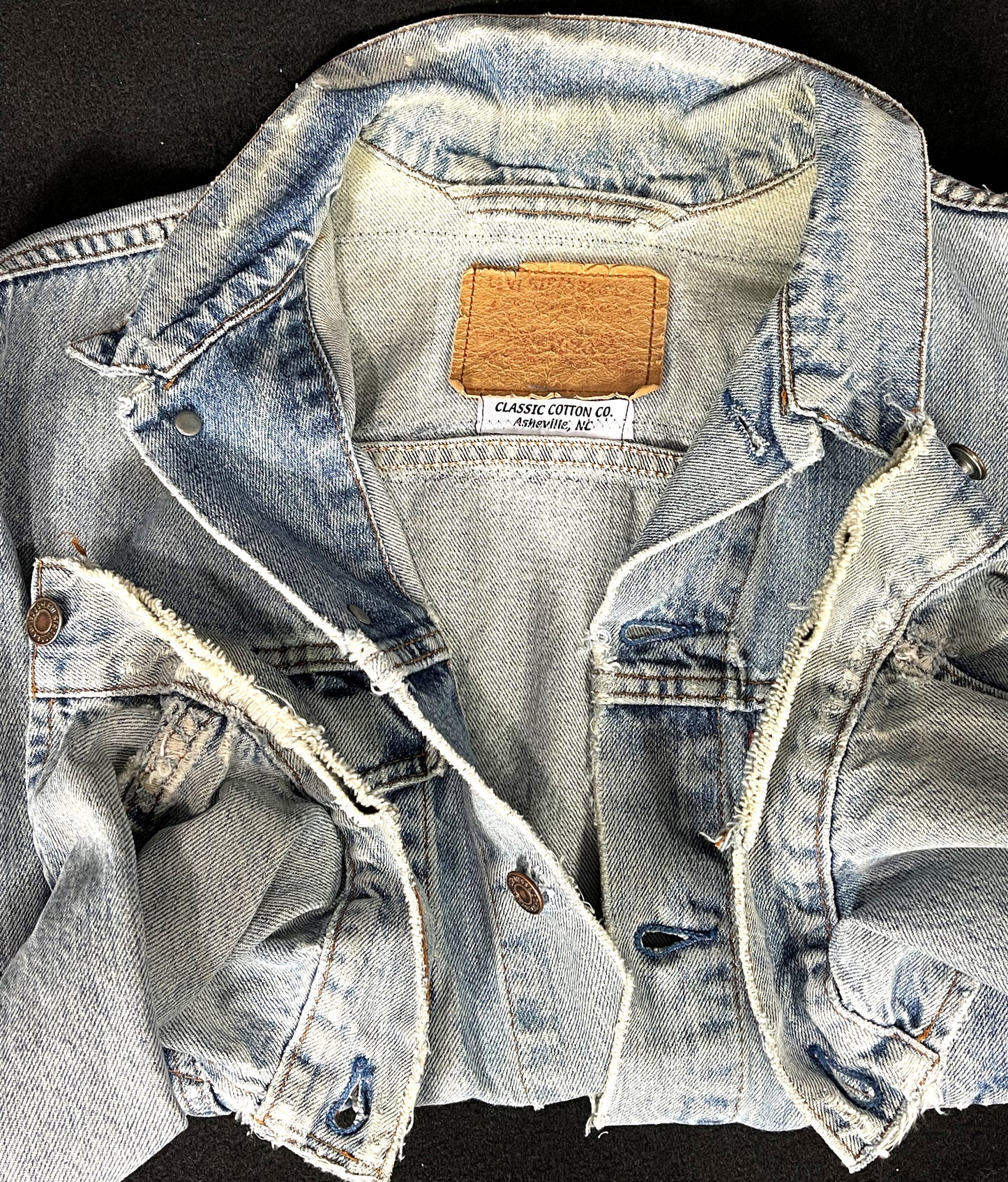 Upcycle Dead Kennedys Levi's Denim Jacket Distressed Men's Large Women's XLarge