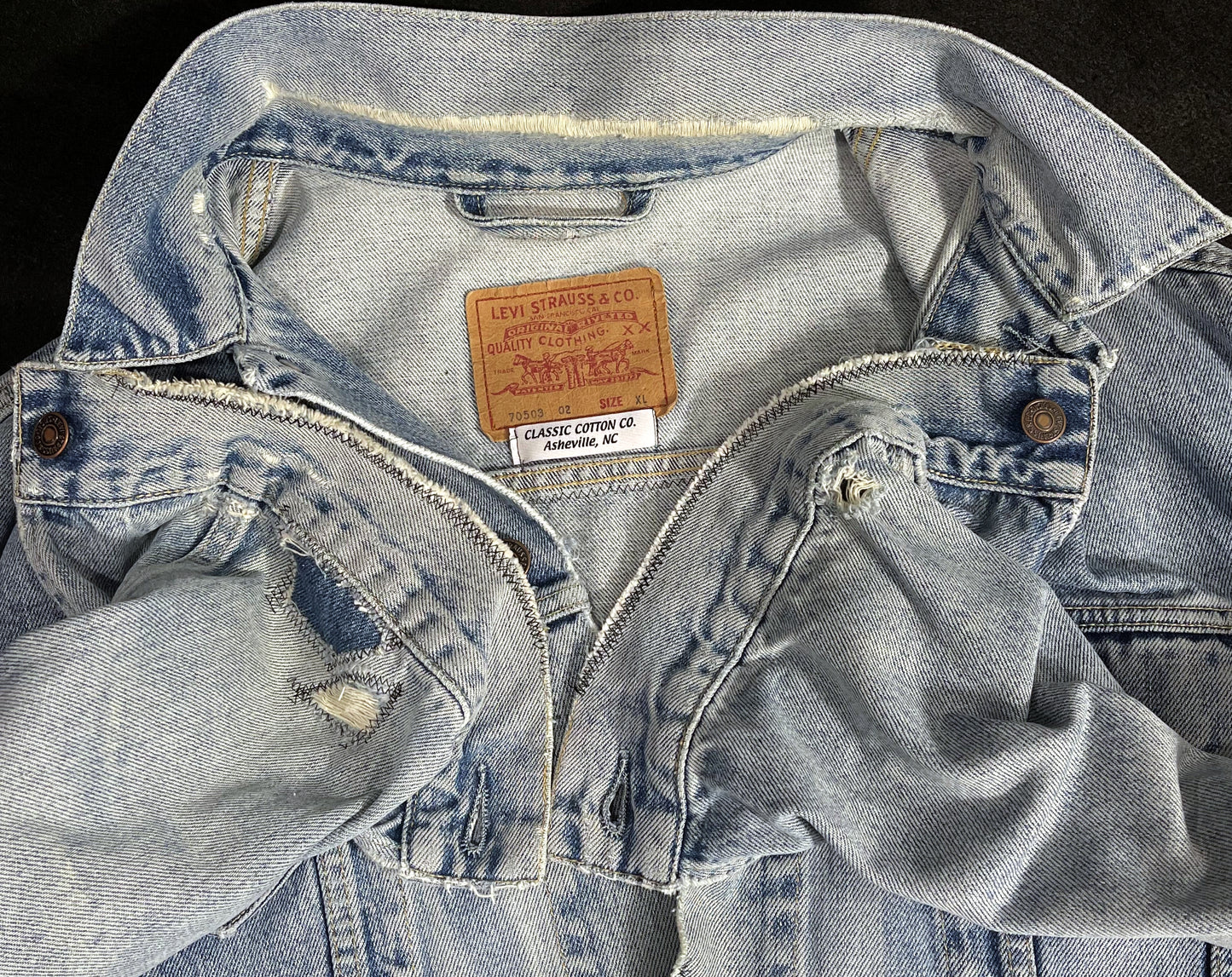 Upcycle Tool Levi's Denim Jacket Men's XLarge