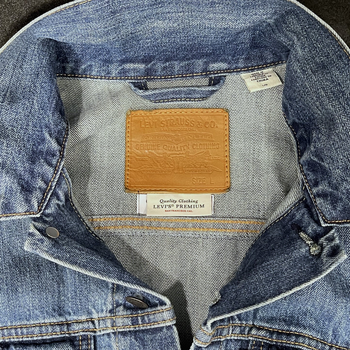 Upcycle KISS Band Levis Denim Jacket Destroyer 76 Men's Large Women's XLarge