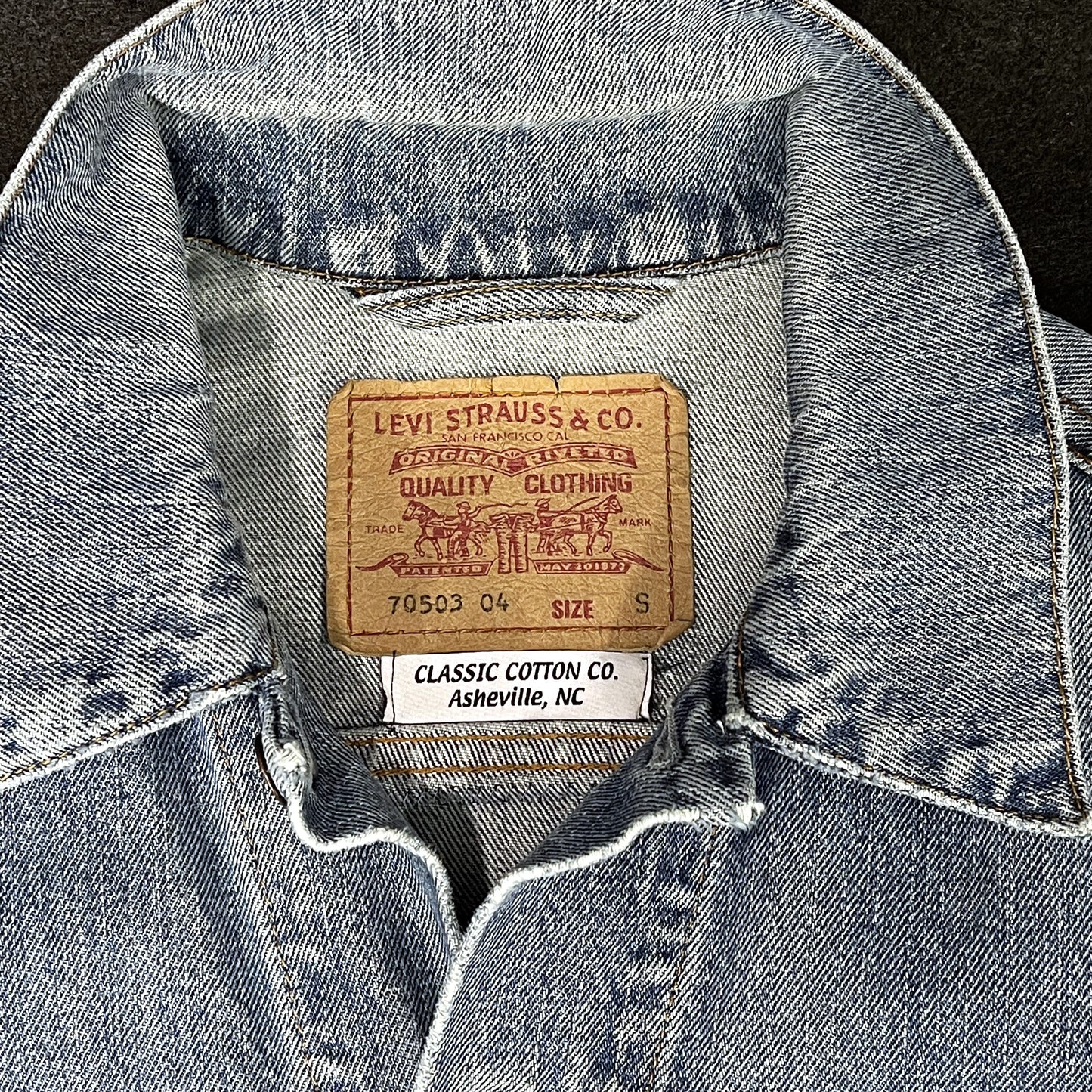 Upcycle Allman Brothers Band Levi's Denim Jacket Men's Small Women's Medium