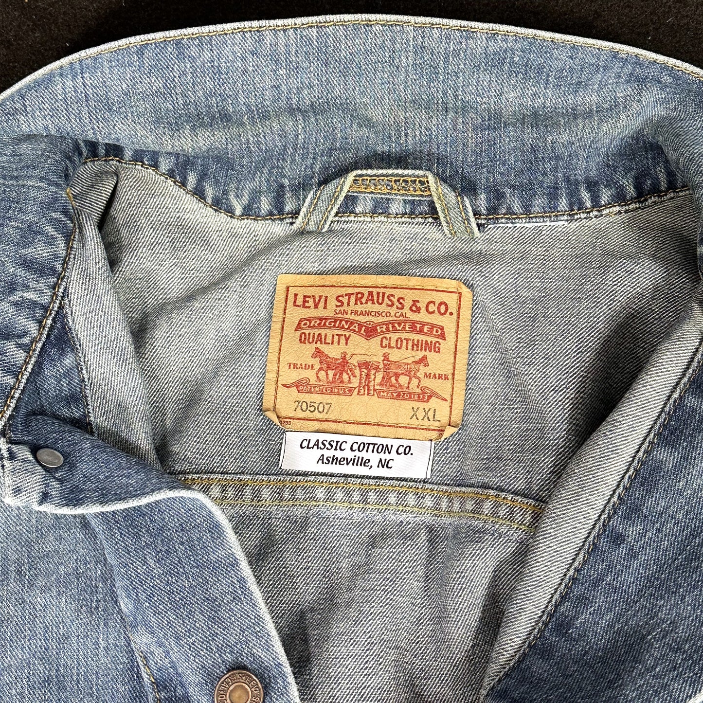 Upcycle Grateful Dead Levi's Denim Jacket Watch Tower Men's XXL