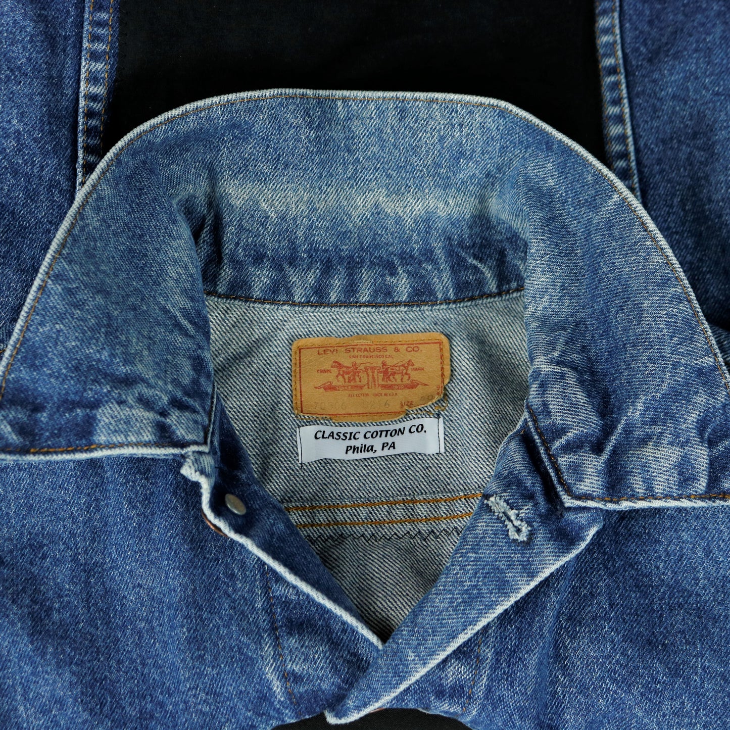 Led Zeppelin Levis Denim Jacket USA 40 Mens Small Womens Medium