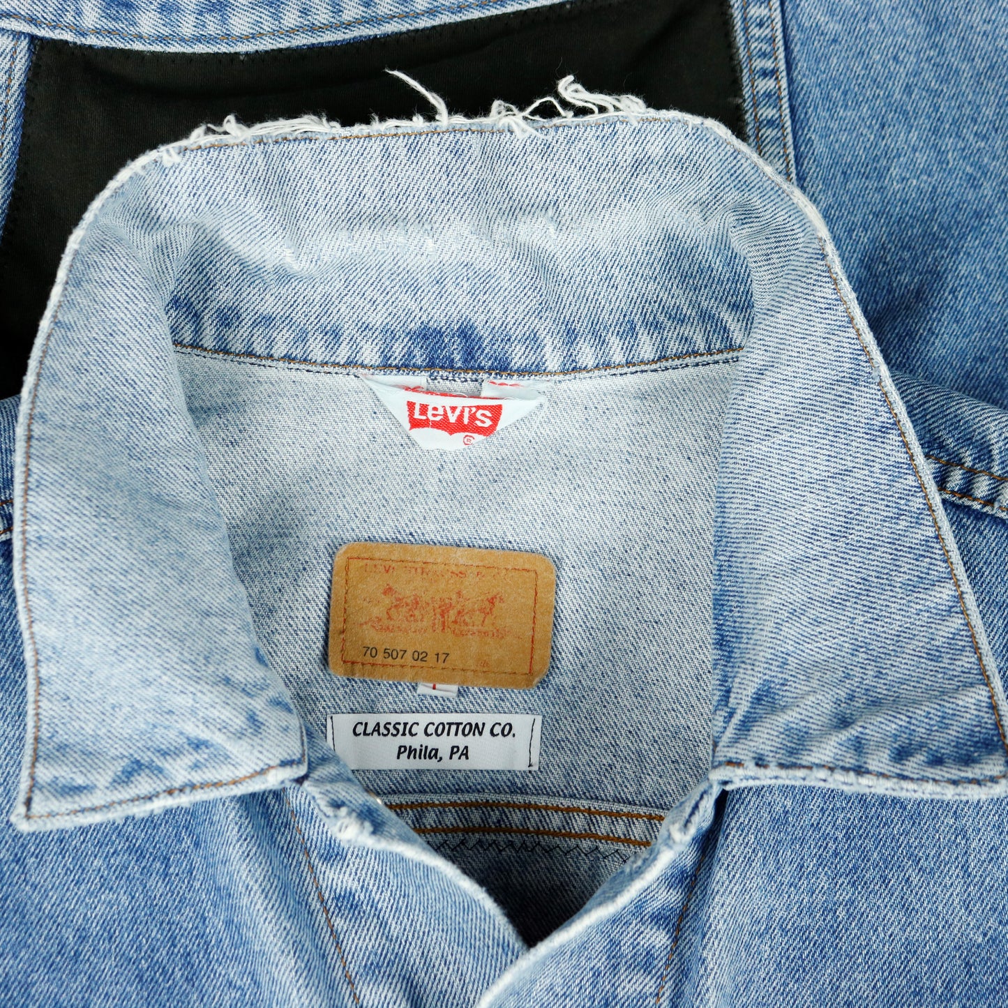 Upcycle Metallica Levi's Denim Jacket Distressed Mens Large Womens XLarge