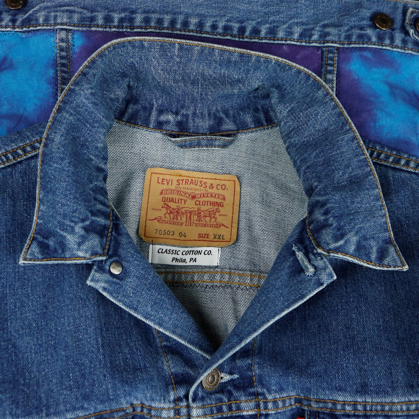 Jimi Hendrix Levis Denim Jacket Purple Haze Mens XXL