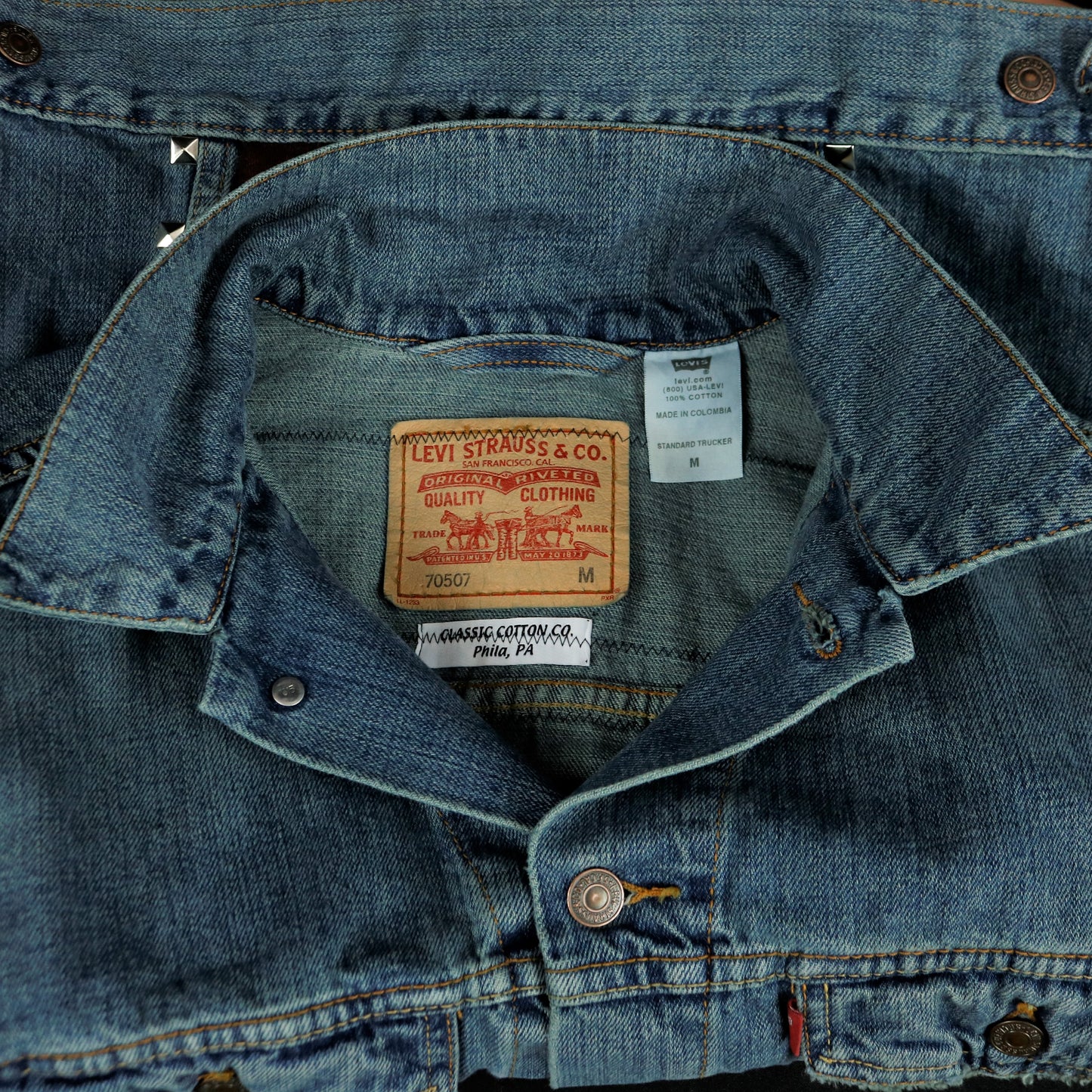 Rolling Stones Levis Denim Jacket Goats Head Soup Mens Medium