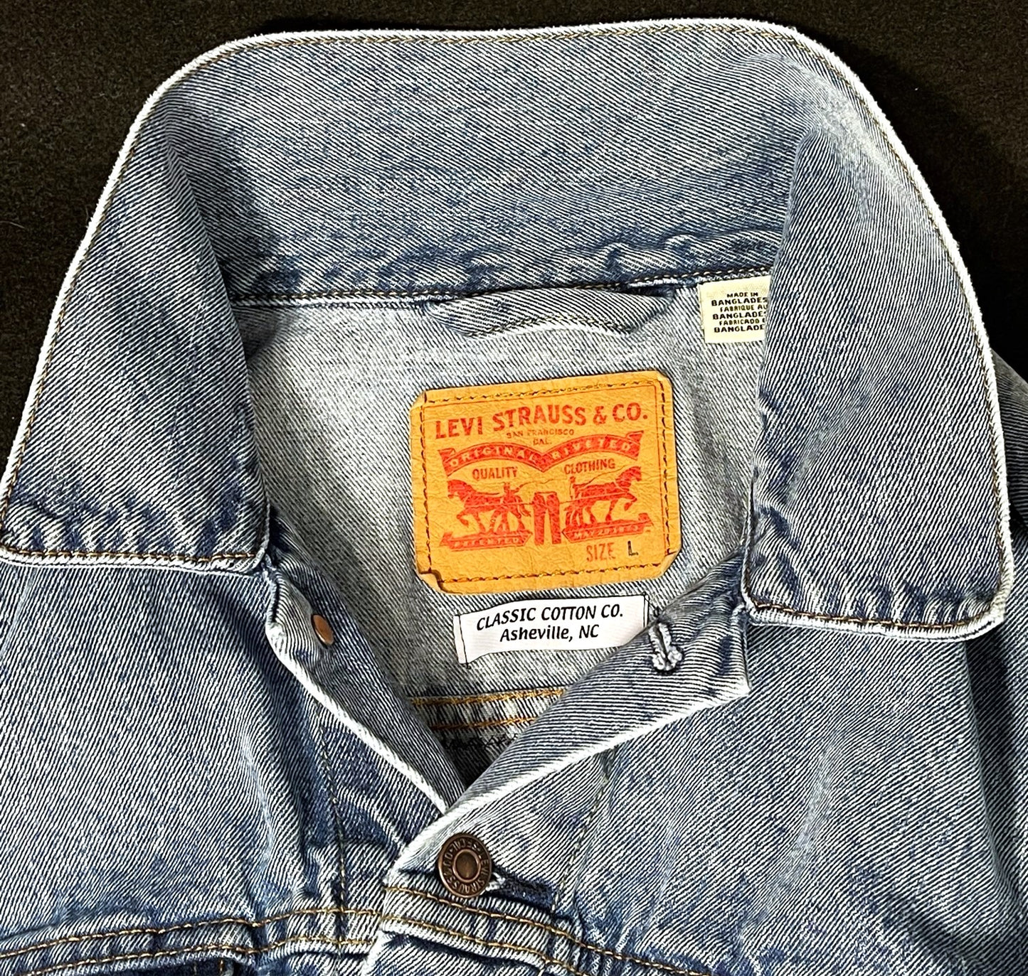 Upcycle Iron Maiden Levi's Denim Jacket The Trooper Men's Large Women's XLarge