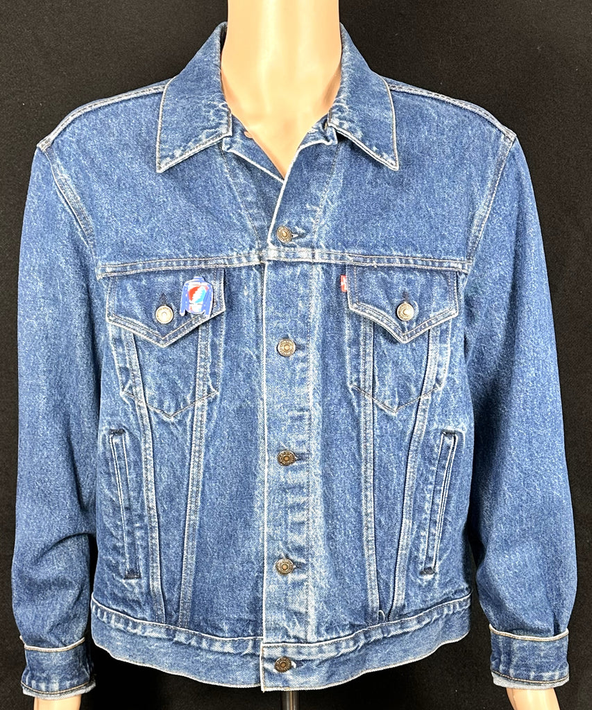 Upcycle Grateful Dead Levi's Denim Jacket Vintage USA 48R Men's Large Women's XLarge