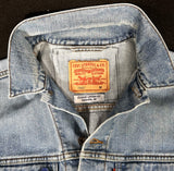 Upcycle Grateful Dead Levi's Denim Vest Jacket Fare Thee Well Men's Medium Women's Large
