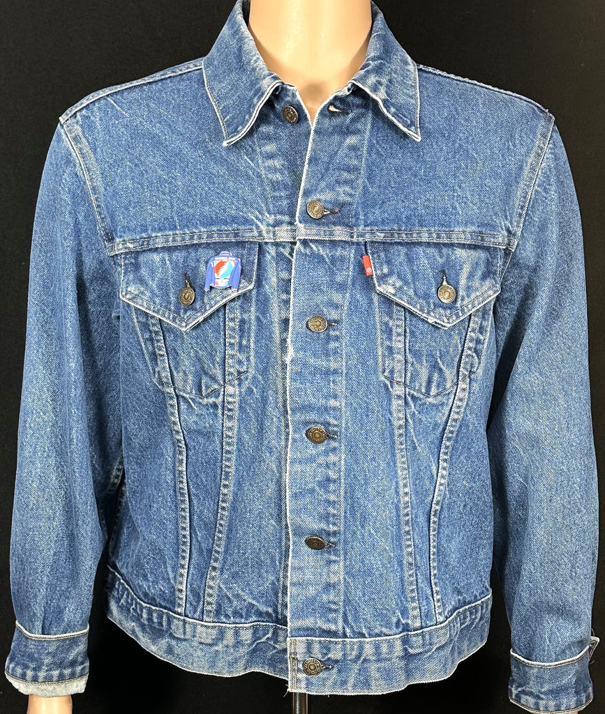 Upcycle Grateful Dead Levi's Denim Jacket Vintage USA 44 Men's Medium Women's Large