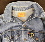 Upcycle Levi's Denim Jacket 2Pac Shakur Vintage USA 40 Men's Small Women's Medium