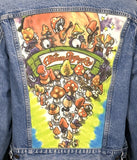 Upcycle Allman Brothers Band Levi's Denim Jacket Mushrooms Vintage USA 52R Men's XLarge