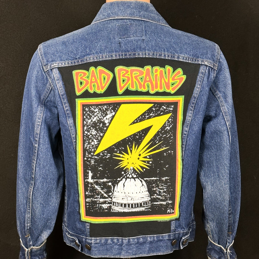 Upcycle Bad Brains Levi's Denim Jacket Vintage USA 40 Men's Small Women's Medium