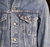 Upcycle AC/DC  Levi's Denim Jacket Vintage USA 38 Men's Small Women's Medium