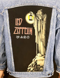 Upcycle Led Zeppelin Levi's Denim Jacket ZOSO Vintage USA Men's Large Women's XLarge