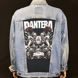 Upcycle Levi's Denim Jacket Pantera Metal to the Bone Men's XLarge