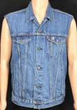 Upcycle Metallica Levi's Denim Vest Jacket Ride the Lightning Men's Large