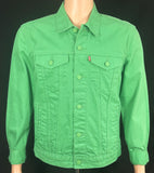 Upcycle Grateful Dead Levi's Green Denim Jacket Steal Your Face Men's Medium Women's Large