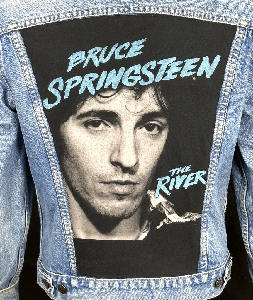 Upcycle Bruce Springsteen Levi's Denim Jacket River Vintage USA 40 Men's Small Women's Medium