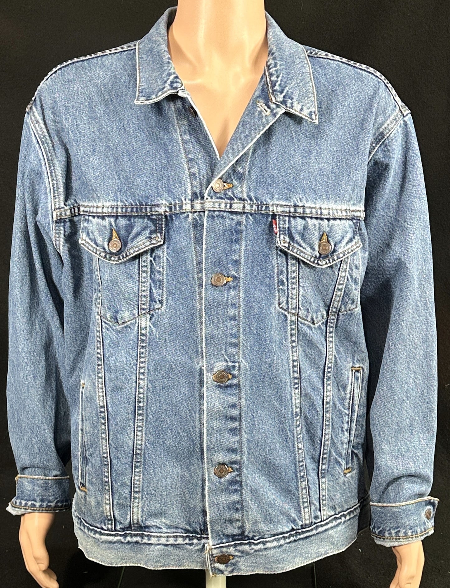 Upcycle Grateful Dead Levi's Denim Jacket Halloween Men's XLarge
