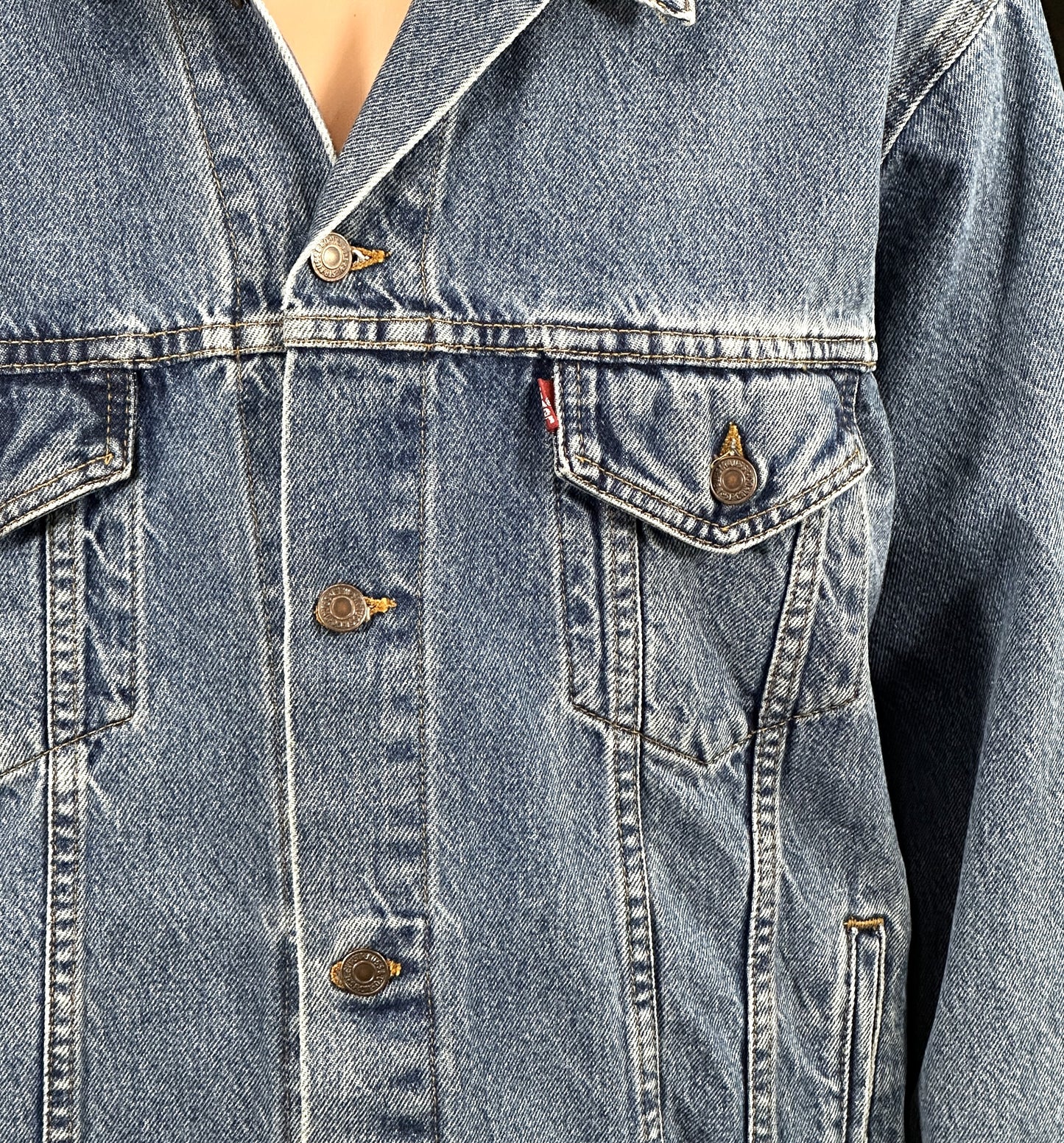 Upcycle Grateful Dead Levi's Denim Jacket Halloween Men's XLarge