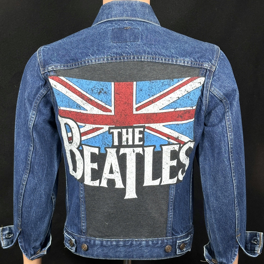 Upcycle Beatles Levi's Denim Jacket Vintage USA 36 Men's Small Women's Medium