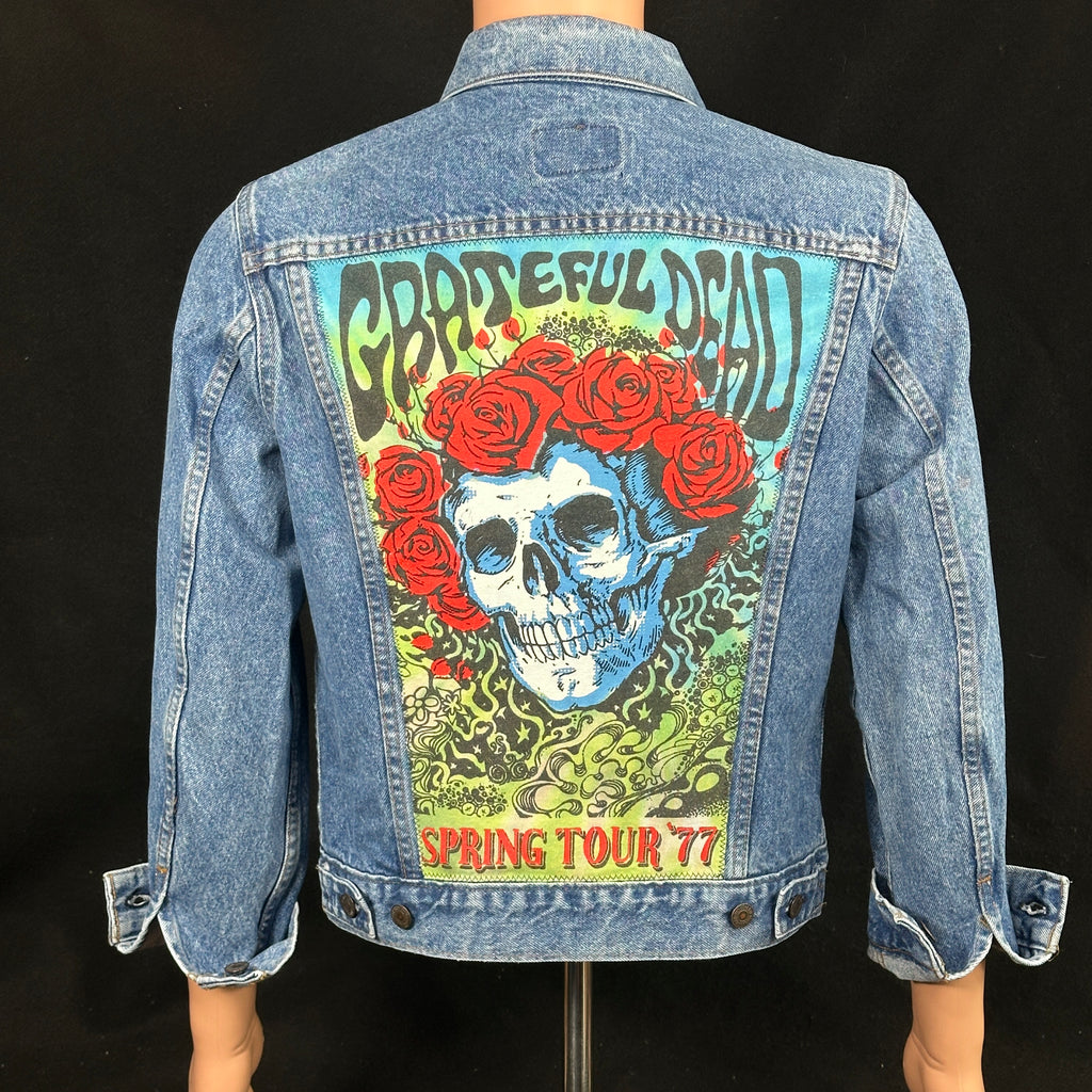 Upcycle Grateful Dead Levi's Denim Jacket USA 40R Spring Tour 77 Men's Small Women's Medium