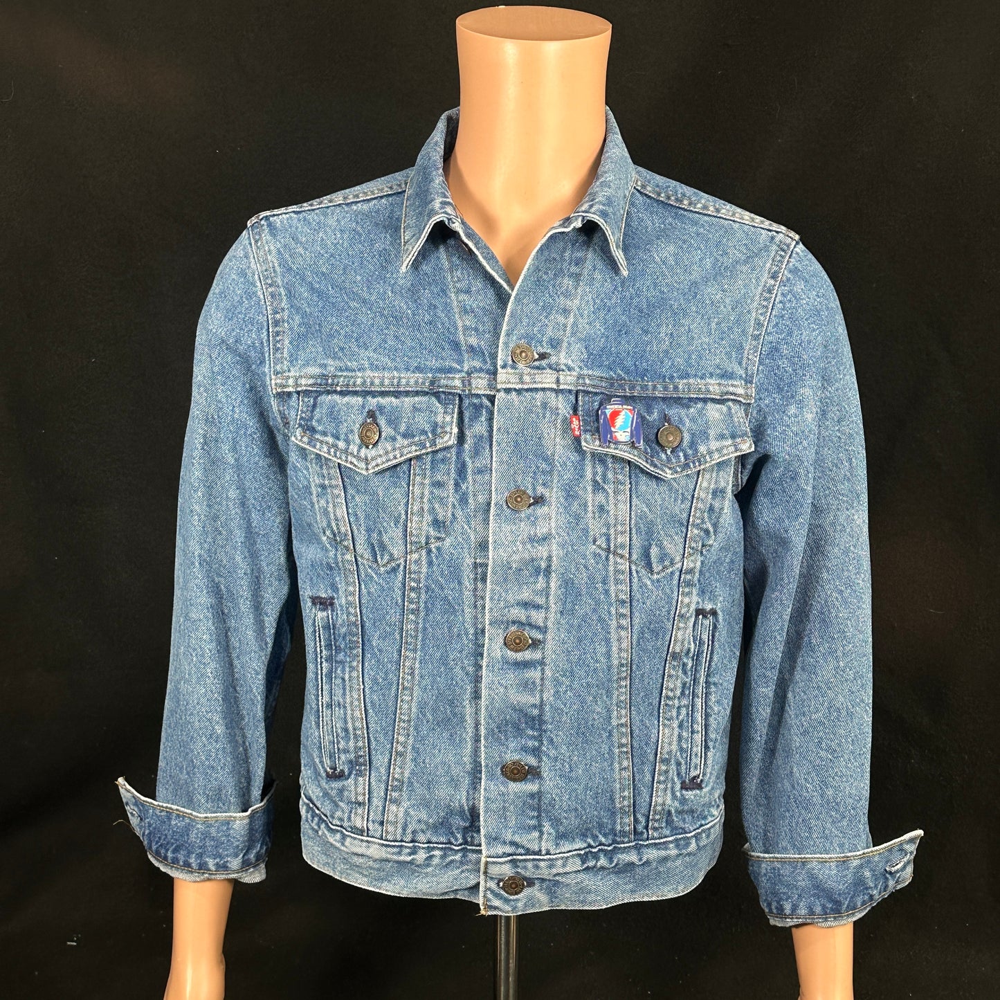 Upcycle Grateful Dead Levi's Denim Jacket USA 40R Spring Tour 77 Men's Small Women's Medium