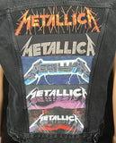 Upcycle Metallica Levi's Black Denim Vest Jacket Men's Large