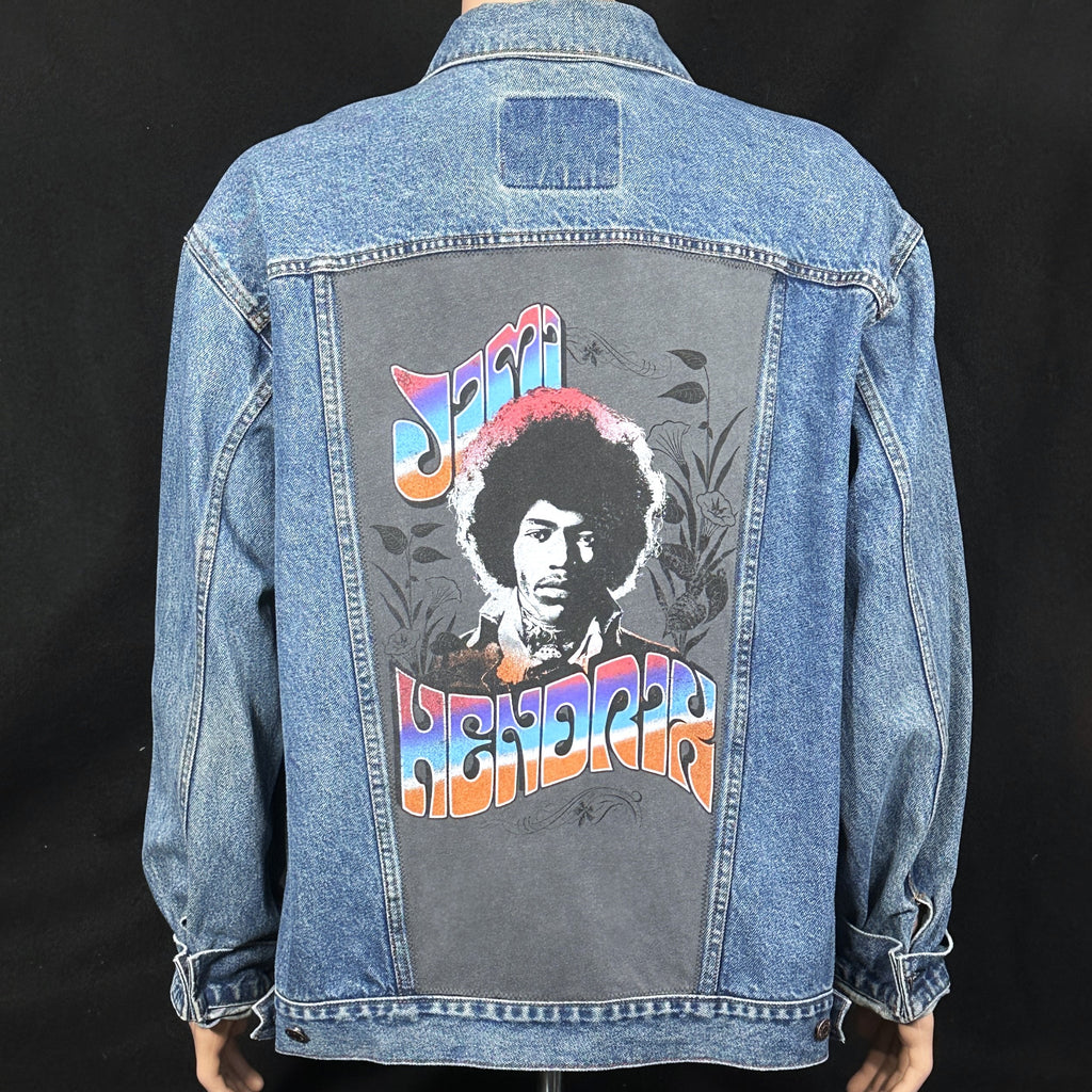 Upcycle Jimi Hendrix Levi's Denim Jacket Vintage USA Men's XXL
