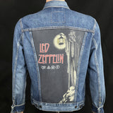 Upcycle Led Zeppelin Levi's Denim Jacket ZOSO Men's Medium Women's Large