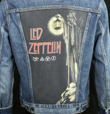 Upcycle Led Zeppelin Levi's Denim Jacket ZOSO Men's Medium Women's Large