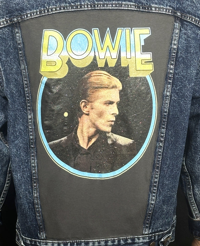 Upcycle David Bowie Levi's Denim Jacket Vintage USA Men's Medium Women's Large
