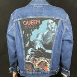 Upcycle Queen Levi's Denim Jacket Vintage USA 46 News OF the World Men's Large Women's Xlarge