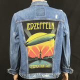 Upcycle Led Zeppelin Levi's Denim Jacket Celebration Day Men's XLarge