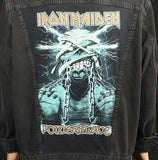 Upcycle Iron Maiden Black Levi's Denim Jacket Powerslave  Men's XLarge