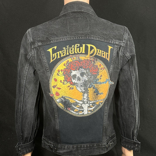 Upcycle Grateful Dead Levi's Black Denim Bertha Men's Medium Women's Large