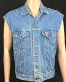 Upcycle Grateful Dead Levi's Denim Vest Jacket Steelie Vintage USA Men's Small Women's Medium/Large