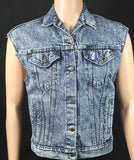 Upcycle Grateful Dead Levi's Denim Vest Women's Medium/Large