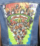 Upcycle Allman Brothers Band Levi's Denim Vest Jacket Mushrooms Vintage USA 52R Men's XLarge