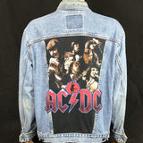 Upcycle Levi's AC/DC Denim Jacket Men's Large Women's XLarge