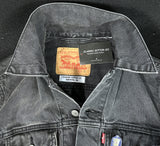 Upcycle Beatles John Lennon Black Levi's Denim Jacket Men's Small Women's Medium