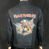 Upcycle Iron Maiden Levi's Black Denim Jacket The Trooper Vintage Men's Large