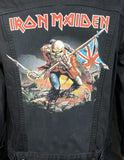 Upcycle Iron Maiden Levi's Black Denim Jacket The Trooper Vintage Men's Large